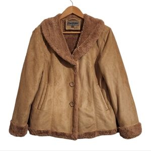 Tan Faux Suede Jacket